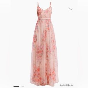 Amelia Fit-And-Flare Evening Gown - Apricot Blush